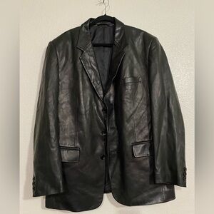 Men's Rosleen Black Leather Jacket Size XXL